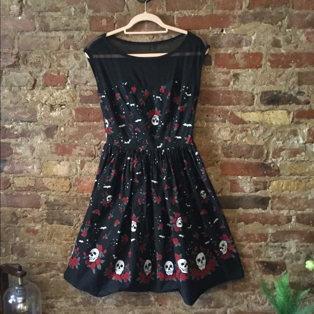 Bats and Skulls Hell Bunny Dress